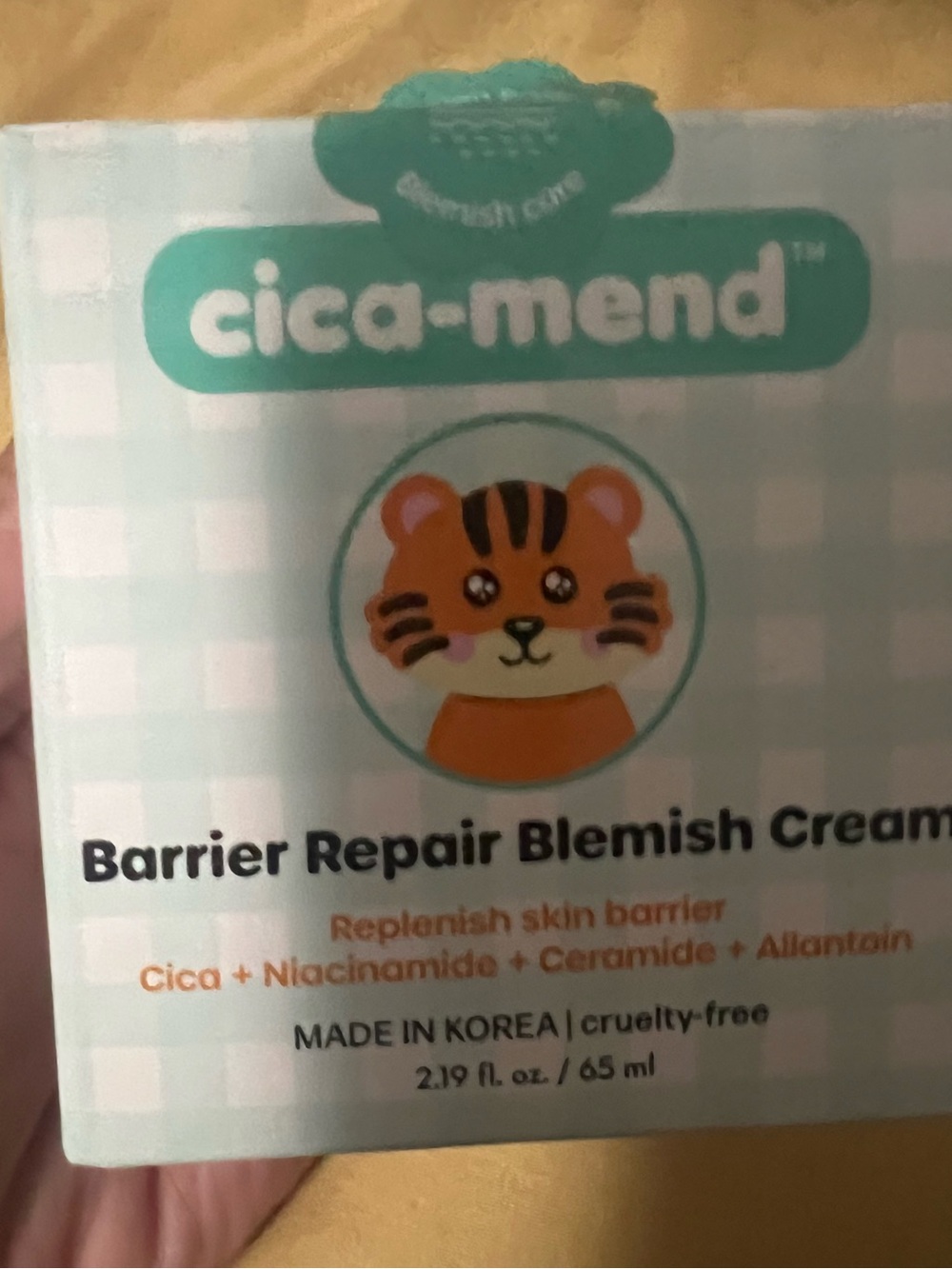 Cica-mend Barrier Repair Blemish Cream โ Mint Green Soothing Moisturizer